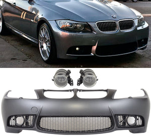 2009-2011 BMW E90 3-Series Sedan M3 Style Front Bumper Conversion Kit W/ Fog Lights - ModMyEuro