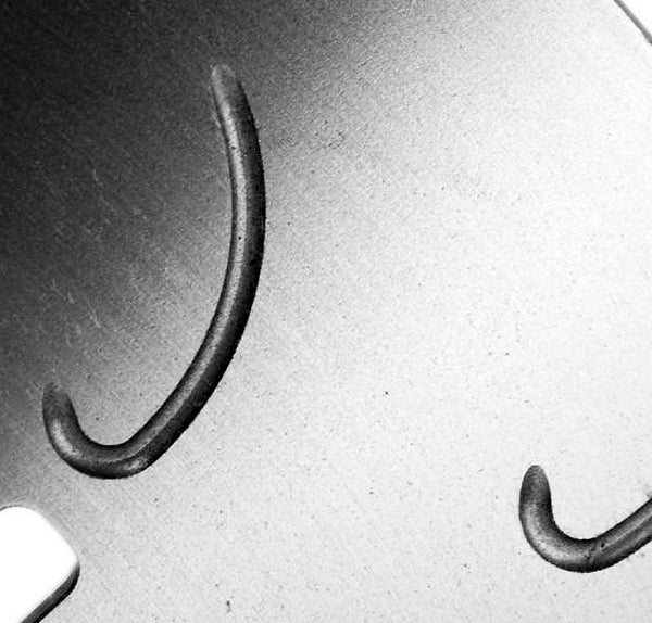AP Racing rotor J-hook close-up image