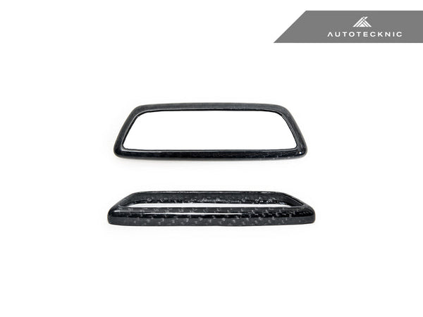 AutoTecknic BMW M Front Seat Dry Carbon Illuminated Emblem Surround