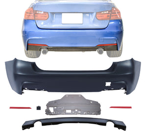 2012-2018 BMW F30 335i M-Tech Style Rear Bumper Conversion Kit W/ Dual Muffler Outlet - ModMyEuro
