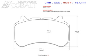 Cobalt CRB.XR1.RC54 front brake pads for Mclaren 720S GiroDisc Conversion Image
