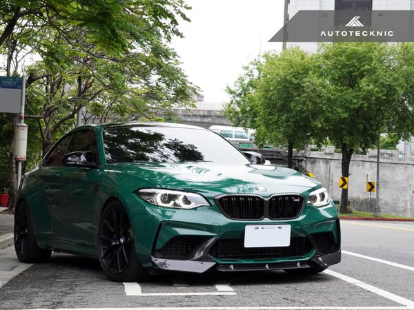 AutoTecknic f87 m2 competition dry carbon fiber center front lip - iND Distribution