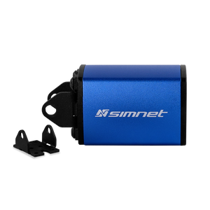 A pictue of a blue Simnet motor