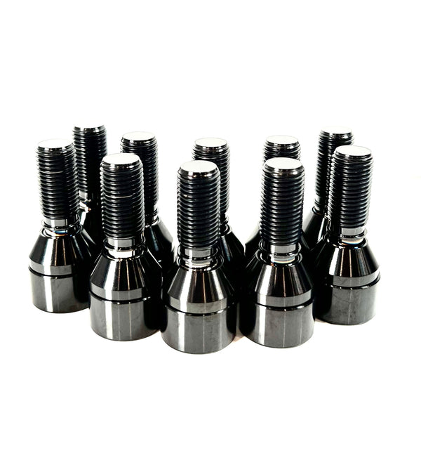 Titanium Wheel Lug Bolts for Lamborghini Urus Black Thread Image