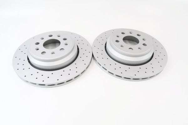 Maserati Ghibli Base front rear brake drilled upgraded rotors #1299