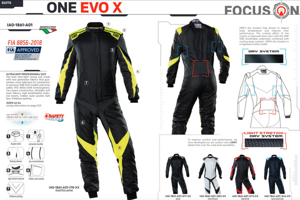 OMP One Evo X Driver Race Suit - ModMyEuro