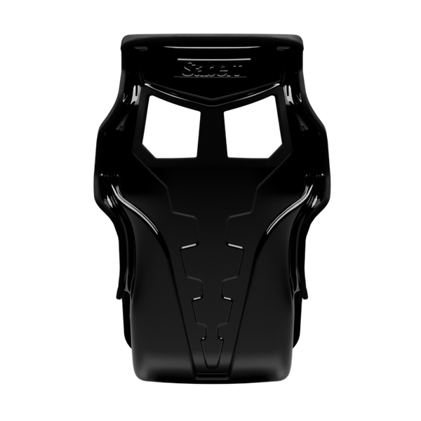 Black seat back view