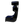 Blue and black seat left facing