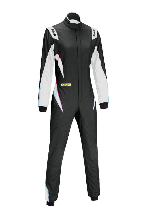 Sabelt Hero Superlight Womens TS-10 Race Suit Black / White Front Image