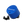 A picture of a blue transducer with a black mount.
