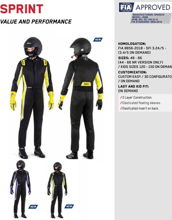 Sparco Sprint Pro Driver Race Suit - ModMyEuro