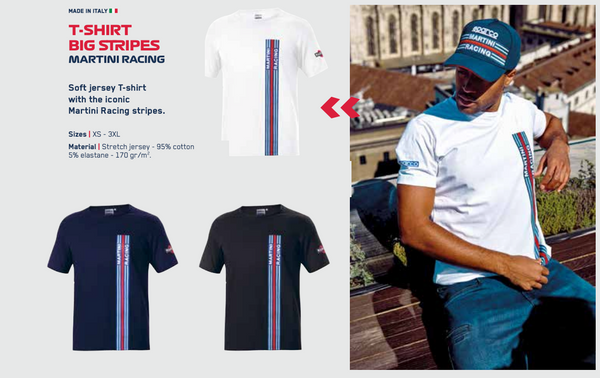 Sparco Martini Stripes T-Shirt - ModMyEuro