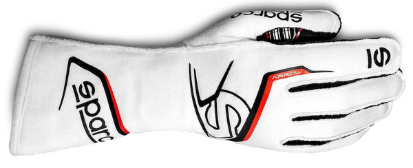 Sparco_Arrow-K_Kart_Racing_Glove_White/Black_002557BINR_Front_Image