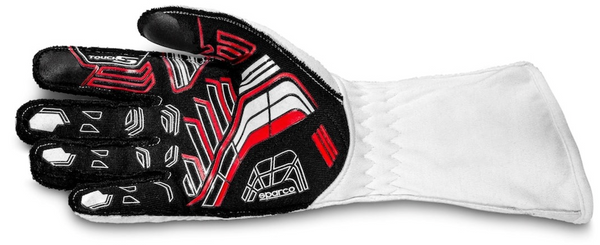 Sparco_Arrow-K_Kart_Racing_Glove_White/Black_002557BINR_Palm_Image