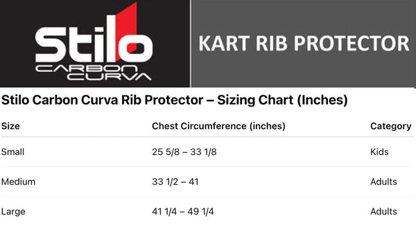 Stilo_Carbon_Curva_Rib_Protector-Size-Chart_Image