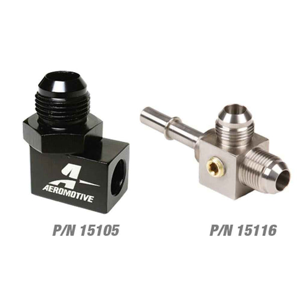 Aeromotive 3/8′ Male Quick Connect to (2) ORB-08 Male Flare T (15116)