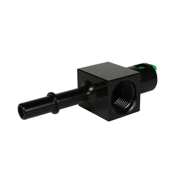 Aeromotive 3/8in Quick Connect with AN-08 port and 1/8in gauge port (15121)