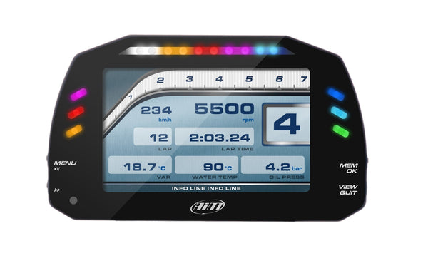 AiM Sports MXS 1.3 Strada Compact Color TFT Dash - Competition Motorsport