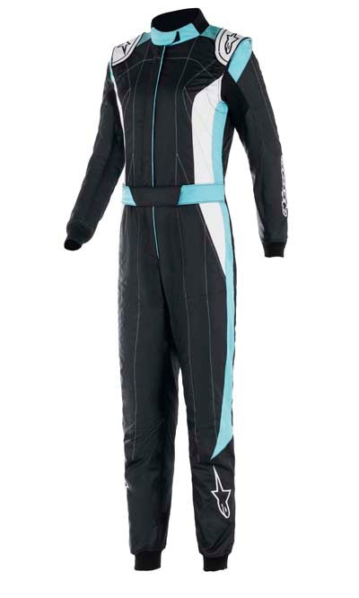 ALPINESTARS STELLA GP GP PRO COMP V2 WOMENS RACE SUIT BLACK / BLUE IMAGE