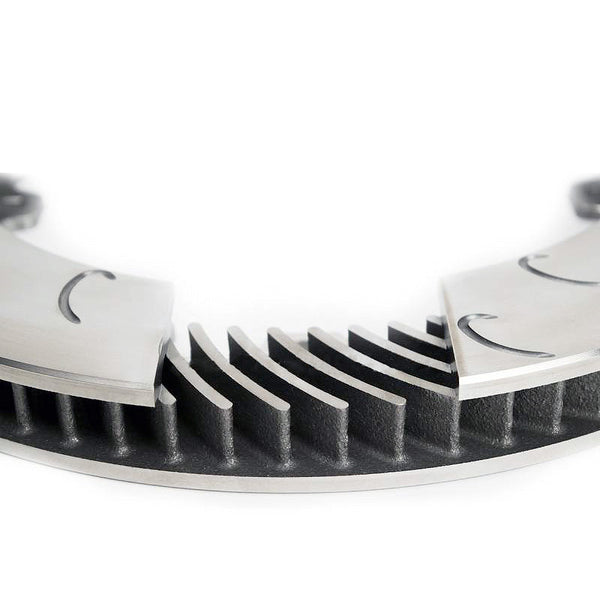 AP Racing rotor ring cooling fins close-up image