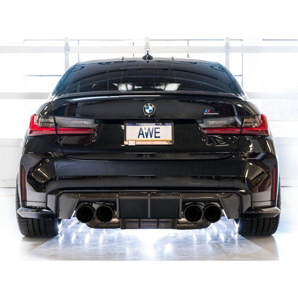 AWE Track Edition Catback Exhaust for BMW G8X M3/M4 - Diamond Black Tips - ModMyEuro