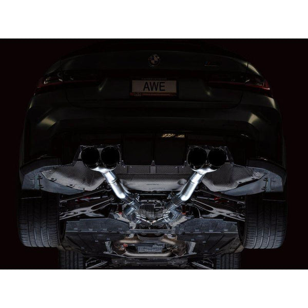 AWE Track Edition Catback Exhaust for BMW G8X M3/M4 - Diamond Black Tips - ModMyEuro