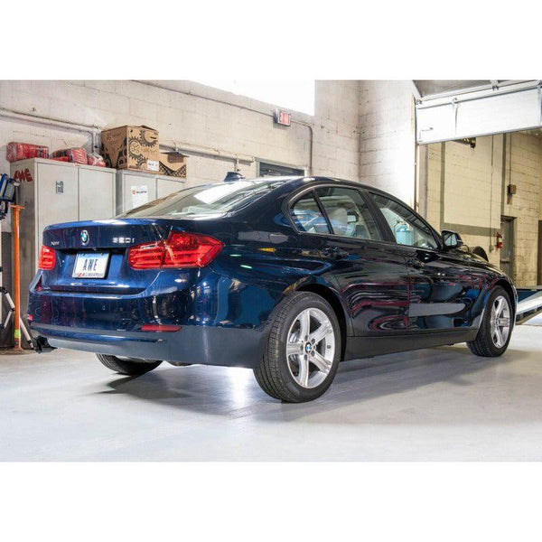 AWE Tuning 13-18 BMW 320i (F30) Touring Edition Exhaust w/ Perfomance Mid Pipe - Diamond Black Tips - ModMyEuro