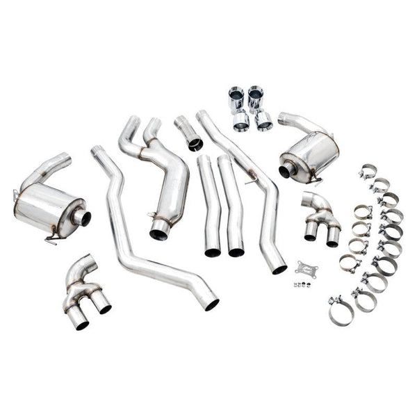 AWE Tuning 2019+ BMW M340i (G20) Non-Resonated Touring Edition Exhaust - Quad Chrome Silver Tips - ModMyEuro