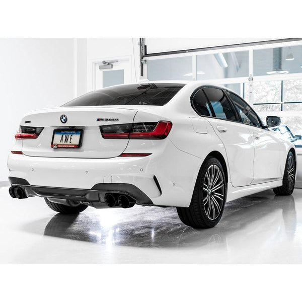 AWE Tuning 2019+ BMW M340i (G20) Resonated Touring Edition Exhaust - Quad Diamond Black Tips - ModMyEuro