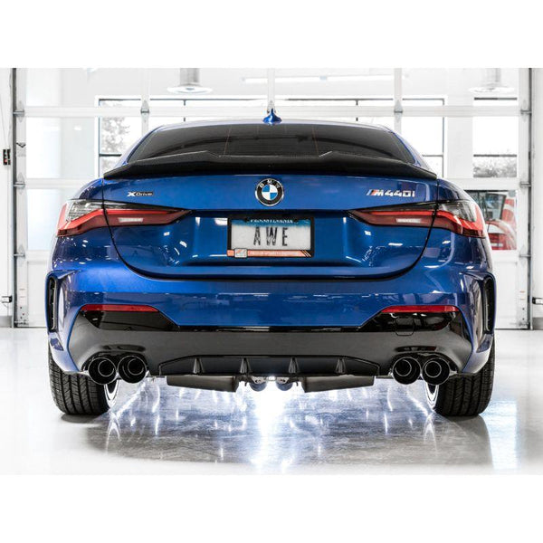 AWE Tuning 2019+ BMW M340i (G20) Resonated Touring Edition Exhaust - Quad Diamond Black Tips - ModMyEuro