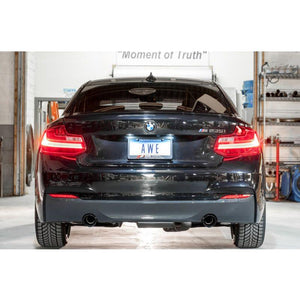 AWE Tuning BMW F22 M235i / M240i Touring Edition Axle-Back Exhaust - Diamond Black Tips (102mm) - ModMyEuro
