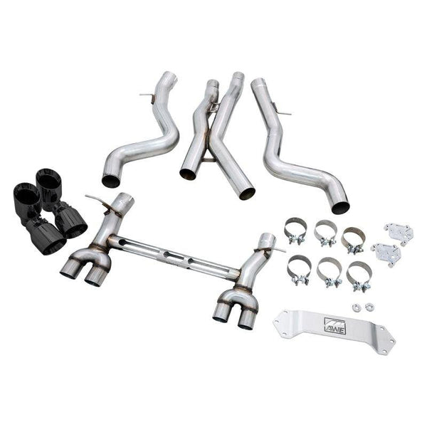 AWE Tuning BMW F8X M3/M4 Track Edition Catback Exhaust - Diamond Black Tips - ModMyEuro