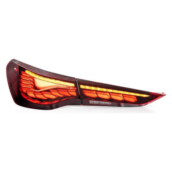 BMW G82 / G83 M4 & G22 / G23 / G26 4 Series - GTS Style OLED Taillights - Factory Red - ModMyEuro