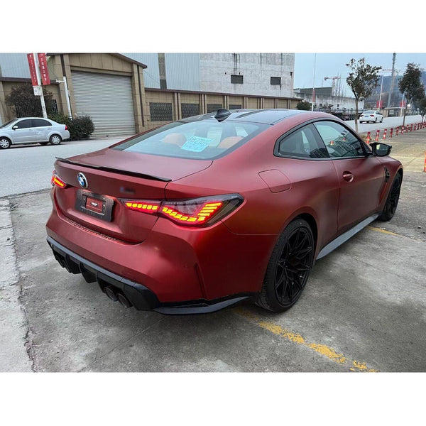 BMW G82 / G83 M4 & G22 / G23 / G26 4 Series - GTS Style OLED Taillights - Factory Red - ModMyEuro