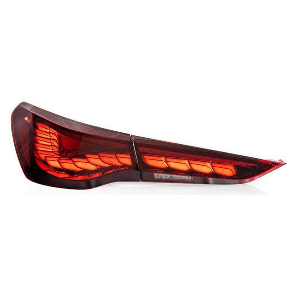 BMW G82 / G83 M4 & G22 / G23 / G26 4 Series - GTS Style OLED Taillights - Factory Red - ModMyEuro