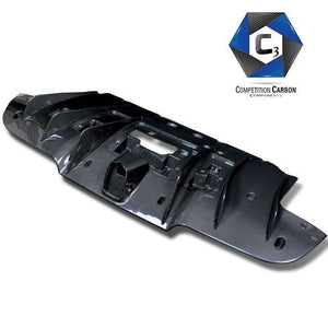 C3 Carbon Ferrari 488 GTB Carbon Fiber Rear Diffuser - Competition Motorsport