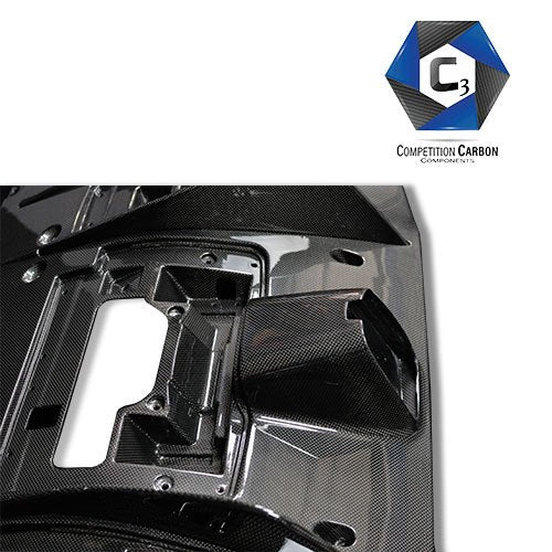 C3 Carbon Ferrari 488 GTB Carbon Fiber Rear Diffuser - Competition Motorsport
