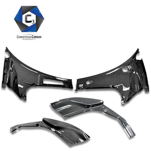 C3 Carbon Ferrari 488 GTB-Spider Carbon Fiber Front Trunk - Competition Motorsport