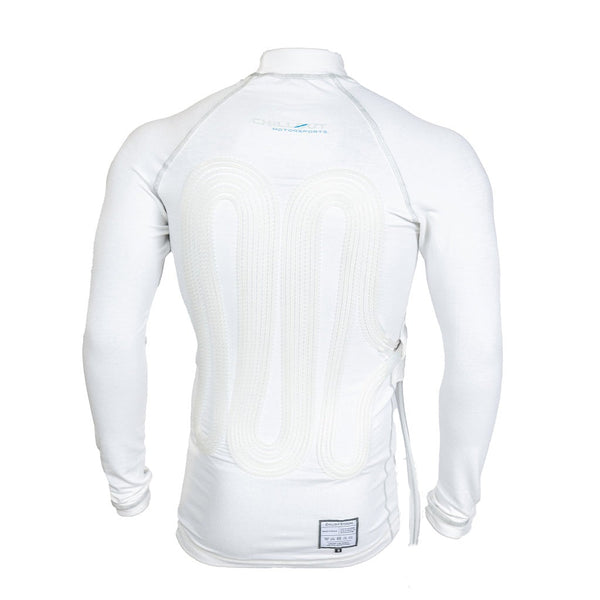 Chillout Systems Pro Touring Cooling Shirt White Rear View with Tubing-Image