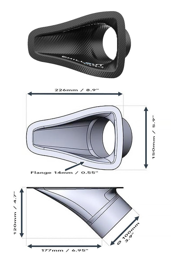 Chillout Systems 4" Carbon Fiber NACA Duct - Competition Motorsport