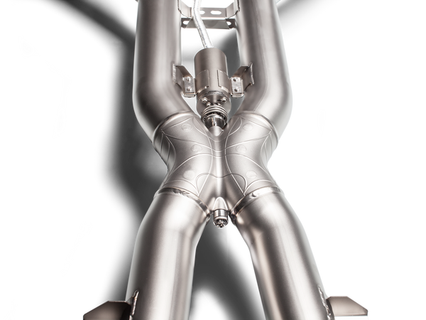 Akrapovic 2017+ Mercedes-AMG GT Roadster Evolution Line Cat Back (Titanium) w/Carbon Fiber Tips - ModMyEuro