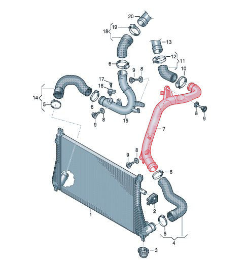 Forge Motorsport High Flow Discharge Pipe for 1.8T/2.0T Gen3 TSI