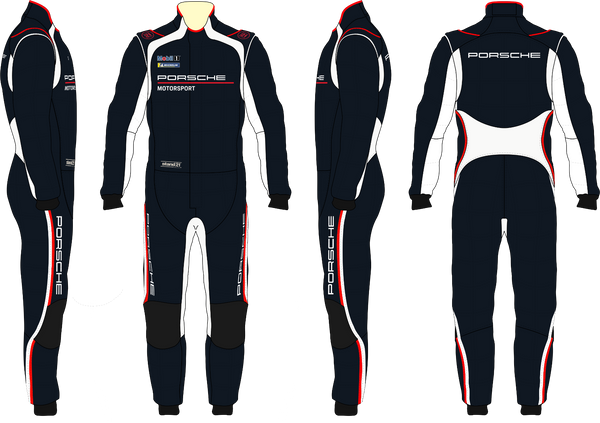 Stand21 Porsche Motorsport La Couture HSC Race Suit Black / White Image
