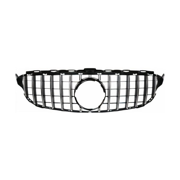 2015-2018 Mercedes C Class W205 Sedan Front Grille GT R Style Chrome W/O Camera Hole