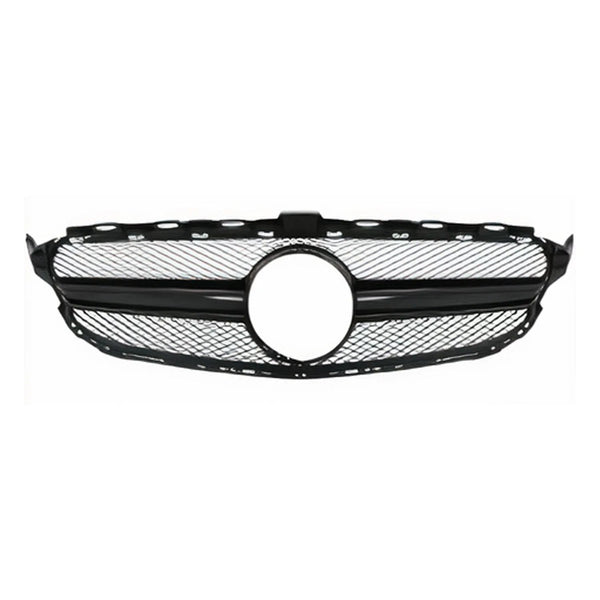 2015-2018 Mercedes C Class W205 Sedan Front Grille Mesh AMG Style Black W/O C.Hole