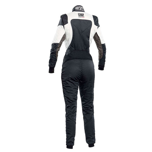 OMP First ELLE Women's Driver Suit Black / White Back Image
