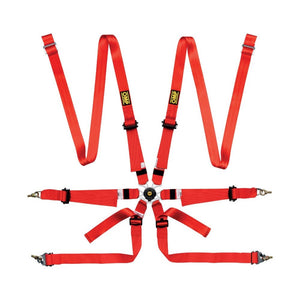 OMP ONE 2" Versa 6 Point Racing Harness - Competition Motorsport