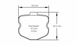 Pagid Racing Brake Pads No. 8240 Rear - Competition Motorsport