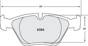 PFC Brake Pads 0394.08.20.44 Pad Shape Image