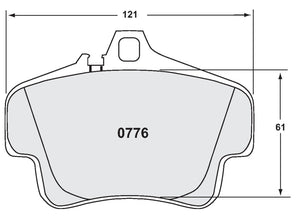 Performance Friction PFC Brake Pad Shape 0776.11.17.44 Image